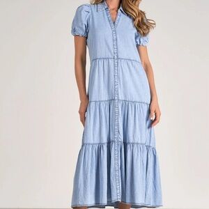 Elan chambray maxi dress NWOT
